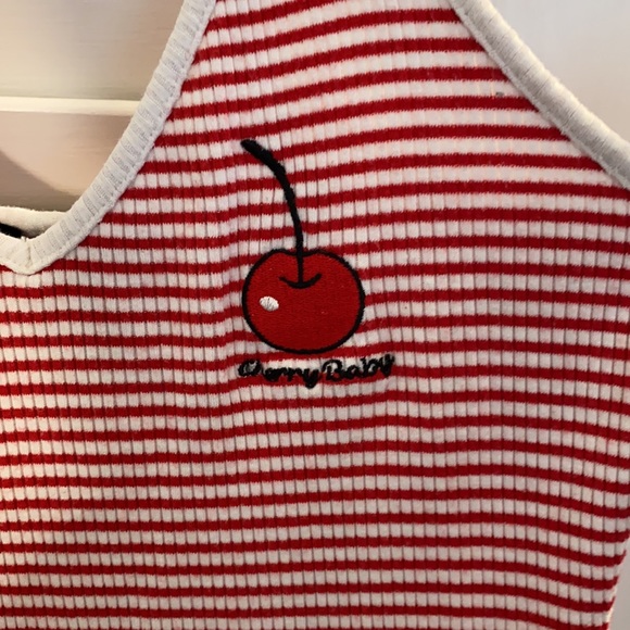Cherry baby spaghetti strap crop top - Picture 3 of 4